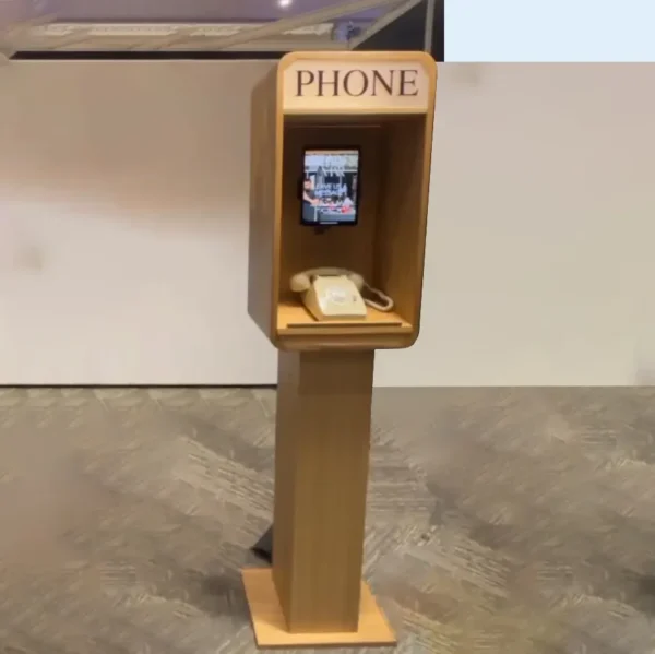Telephone Booth Wooden Stand for Audio/Video Guestbook - BOOTH STATION
